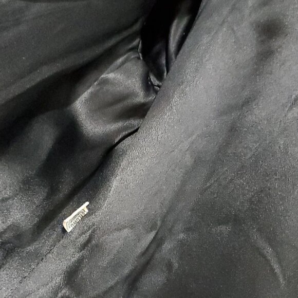 VINTAGE DEARDON BLACK LONG COAT WITH FUR COLLAR AND TRIM - Picture 12 of 16